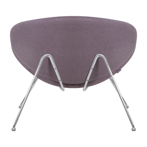 Кресло дизайнерское DOBRIN EMILY (серая ткань AF7, хромированная сталь)