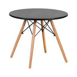 Стол журнальный DOBRIN SHELLEY (ножки светлый бук, цвет чёрный)