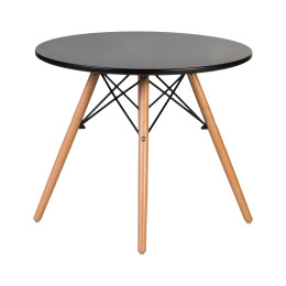 Стол журнальный DOBRIN SHELLEY (ножки светлый бук, цвет чёрный)