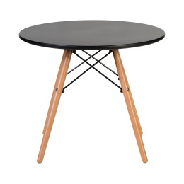 Стол журнальный DOBRIN SHELLEY (ножки светлый бук, цвет чёрный)