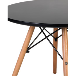 Стол журнальный DOBRIN SHELLEY (ножки светлый бук, цвет чёрный)