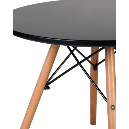 Стол журнальный DOBRIN SHELLEY (ножки светлый бук, цвет чёрный)