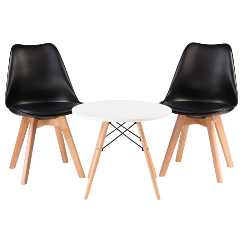 Стол журнальный DOBRIN SHELLEY (ножки светлый бук, цвет чёрный)