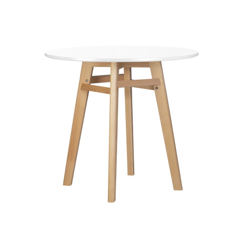 58TD-LMZL ALBERT80, цвет столешницы белый, цвет основания светлый бук