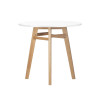 58TD-LMZL ALBERT80, цвет столешницы белый, цвет основания светлый бук
