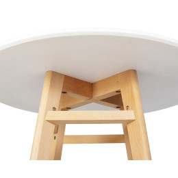 58TD-LMZL ALBERT'80, цвет столешницы белый, цвет основания светлый бук