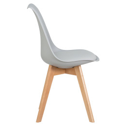 635PP-LMZL JERRY SOFT, цвет сиденья светло-серый (GR-01), цвет основания светлый бук