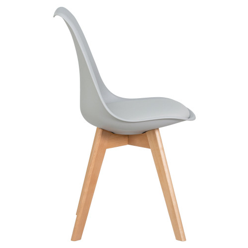 635PP-LMZL JERRY SOFT, цвет сиденья светло-серый (GR-01), цвет основания светлый бук