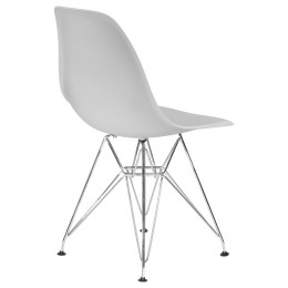 Стул обеденный DOBRIN DSR (ножки хром, цвет светло-серый (GR-01))