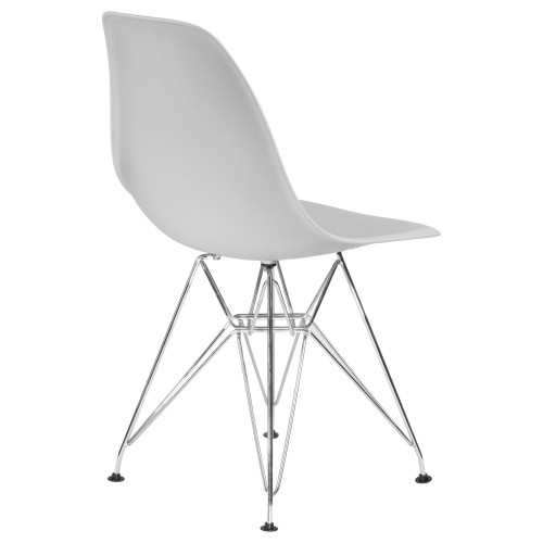 Стул обеденный DOBRIN DSR (ножки хром, цвет светло-серый (GR-01))