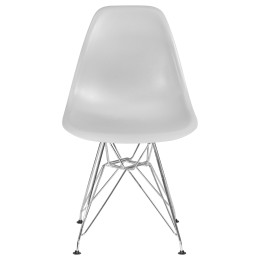 Стул обеденный DOBRIN DSR (ножки хром, цвет светло-серый (GR-01))