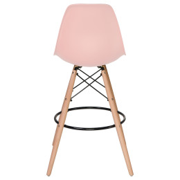 Стул барный DOBRIN DSW BAR (ножки светлый бук, цвет сиденья светло-розовый (PK-02))