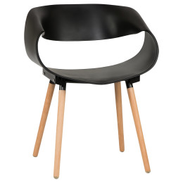 Стул обеденный DOBRIN ALIEN (ножки светлый бук, цвет чёрный (B-03))