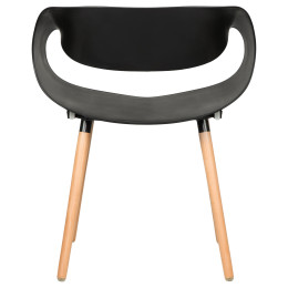 Стул обеденный DOBRIN ALIEN (ножки светлый бук, цвет чёрный (B-03))