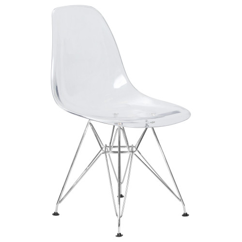 818А-LMZL DSR CASPER, цвет сиденья прозрачный, цвет основания хром