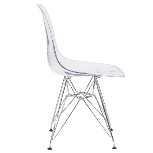 818А-LMZL DSR CASPER, цвет сиденья прозрачный, цвет основания хром