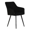 Стул обеденный DOBRIN ROBY (ЭМАЛЬ ЧЕРНЫЙ МУАР велюр Catania Black)