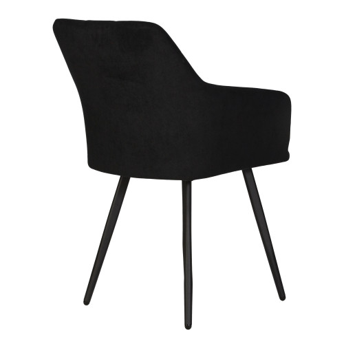 Стул обеденный DOBRIN ROBY (ЭМАЛЬ ЧЕРНЫЙ МУАР велюр Catania Black)