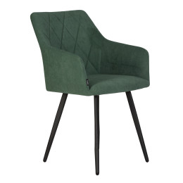 Стул обеденный DOBRIN ROBY (ЭМАЛЬ ЧЕРНЫЙ МУАР велюр Catania Izumrud)