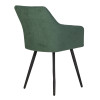 Стул обеденный DOBRIN ROBY (ЭМАЛЬ ЧЕРНЫЙ МУАР велюр Catania Izumrud)