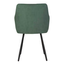 Стул обеденный DOBRIN ROBY (ЭМАЛЬ ЧЕРНЫЙ МУАР велюр Catania Izumrud)