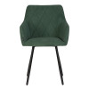 Стул обеденный DOBRIN ROBY (ЭМАЛЬ ЧЕРНЫЙ МУАР велюр Catania Izumrud)