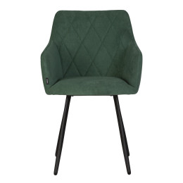 Стул обеденный DOBRIN ROBY (ЭМАЛЬ ЧЕРНЫЙ МУАР велюр Catania Izumrud)