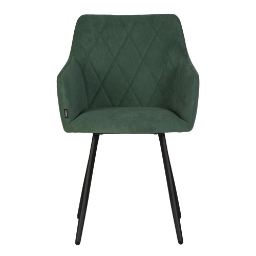 Стул обеденный DOBRIN ROBY (ЭМАЛЬ ЧЕРНЫЙ МУАР велюр Catania Izumrud)