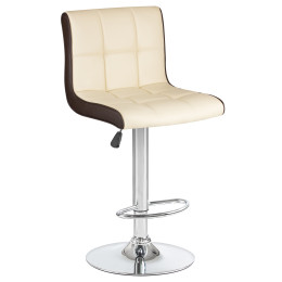 5006-LM CANDY, цвет сиденья кремово-коричневый, цвет основания хром