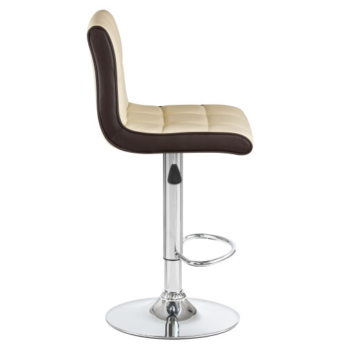 5006-LM CANDY, цвет сиденья кремово-коричневый, цвет основания хром