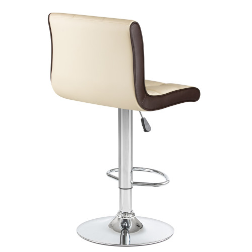 5006-LM CANDY, цвет сиденья кремово-коричневый, цвет основания хром