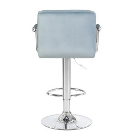 5011-LM KRUGER ARM, цвет сиденья пудрово-голубой велюр (MJ9-74), цвет основания хромированная сталь