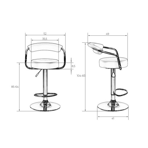 Стул барный DOBRIN MARTA (синий)
