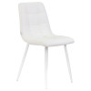 Стул обеденный DOBRIN ALEX (белые ножки, белая экокожа (P-02))