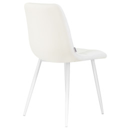 Стул обеденный DOBRIN ALEX (белые ножки, белая экокожа (P-02))