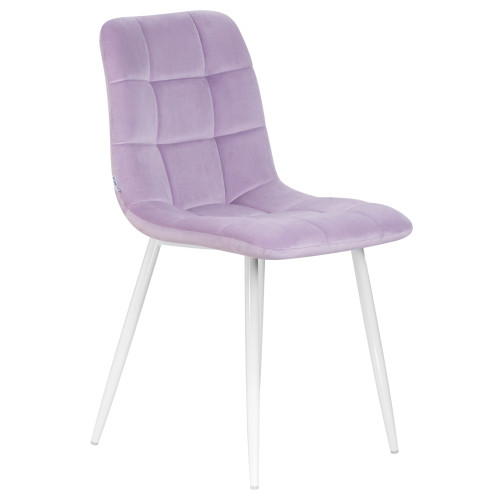 Стул обеденный DOBRIN ALEX (белые ножки, фиолетовый велюр (V108-49))