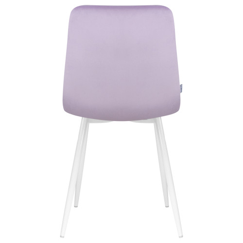 Стул обеденный DOBRIN ALEX (белые ножки, фиолетовый велюр (V108-49))