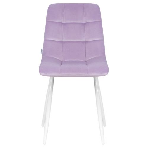 Стул обеденный DOBRIN ALEX (белые ножки, фиолетовый велюр (V108-49))