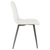 Стул обеденный DOBRIN ALEX (черные матовые ножки, белая экокожа (P-02))