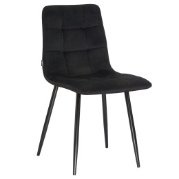 Стул обеденный DOBRIN ALEX (черные матовые ножки, черный велюр (V108-77))