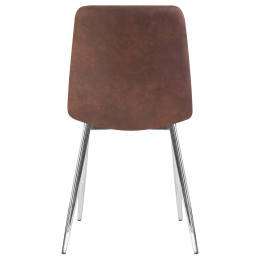Стул обеденный DOBRIN ALEX (хром ножки, коричневая микрофибра (PK-03))