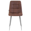 Стул обеденный DOBRIN ALEX (хром ножки, коричневая микрофибра (PK-03))