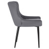 Стул обеденный DOBRIN RICHARD (черные матовые ножки, темно-серый велюр (V108-91))