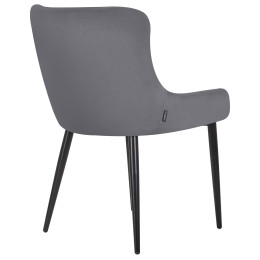 Стул обеденный DOBRIN RICHARD (черные матовые ножки, темно-серый велюр (V108-91))