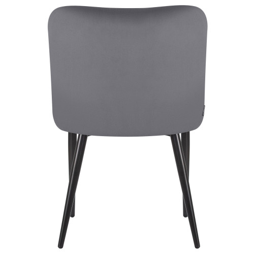 Стул обеденный DOBRIN RICHARD (черные матовые ножки, темно-серый велюр (V108-91))
