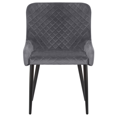 Стул обеденный DOBRIN RICHARD (черные матовые ножки, темно-серый велюр (V108-91))