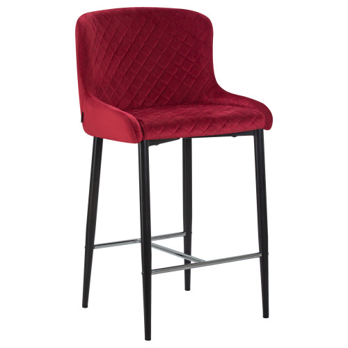 Стул полубарный DOBRIN CHRISTIAN65 (черные ножки, бордовый велюр (V108-85))