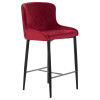 Стул полубарный DOBRIN CHRISTIAN65 (черные ножки, бордовый велюр (V108-85))