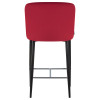 Стул полубарный DOBRIN CHRISTIAN65 (черные ножки, бордовый велюр (V108-85))