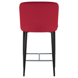 Стул полубарный DOBRIN CHRISTIAN'65 (черные ножки, бордовый велюр (V108-85))